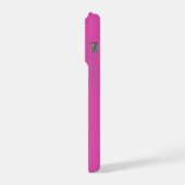 モノククールロピンクトレンディースクリプトモノグラム iPhoneケース (左側面)