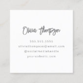 モノククールロ黒グレートレンディースクリプトモノグラム スクエア名刺 (裏面)