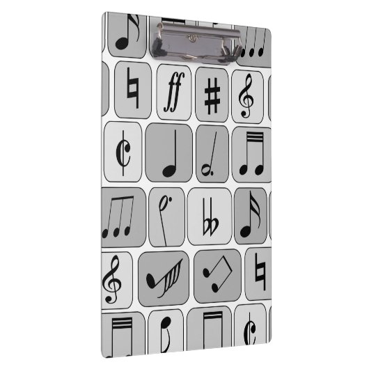 モノクスタイリッシュロ幾何学音符のパターン クリップボード (右)