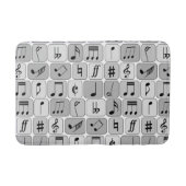 モノクスタイリッシュロ幾何学音符のパターン バスマット (正面)