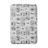 モノクスタイリッシュロ幾何学音符のパターン バスマット (正面縦)