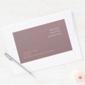 モノクミニマルロMauveキャンドルテンプレート 長方形シール (封筒)