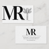 モノクモダンロはっきりしたー白黒パームツリー 名刺 (正面/裏面)