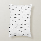 モノクモダンロスキーヤースキーイラストレーション アクセントクッション (裏面(縦))