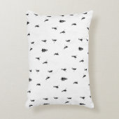 モノクモダンロスキーヤースキーイラストレーション アクセントクッション (正面(垂直))