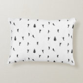 モノクモダンロスキーヤースキーイラストレーション アクセントクッション (裏面)