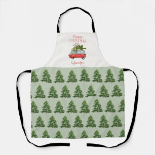 モノクモダンロミニマルクリスマス家族ベーキング エプロン