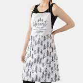 モノクモダンロミニマルクリスマス家族ベーキング エプロン (インサイチュ)