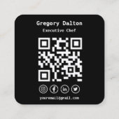 モノクモダンロミニマルータイポグラフィ スクエア名刺 (裏面)