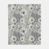 モノクモダンロDandelion フリースブランケット (正面)