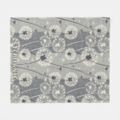 モノクモダンロDandelion フリースブランケット (正面(横))