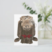 モノクルおもしろいとヌビアンヤギ ポストカード (スタンド正面)