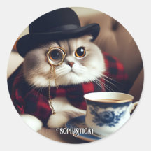 モノクルを着ている猫