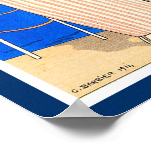 モノクル付きアールデコ航海の美しいファッション ポスター (角)