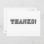 モノクロありがとうはがき ポストカード (正面/裏面)