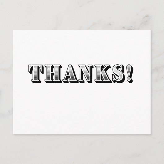 モノクロありがとうはがき ポストカード (正面)