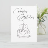 モノクロお誕生日お祝いカード (スタンド正面)
