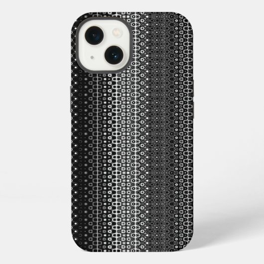 モノクロでおしゃれなパターン iPhoneケース (裏面)