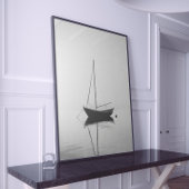 モノクロでミニマルなボート写真 ポスター