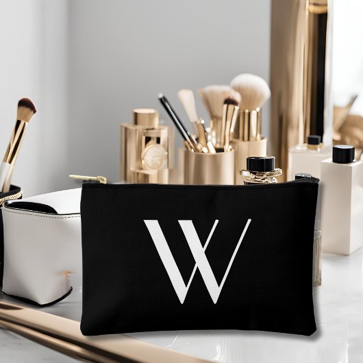 モノクロでモノグラムを作成(&H) アクセサリーポーチ