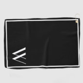 モノクロでモノグラムを作成(&H) ゴルフタオル (横)