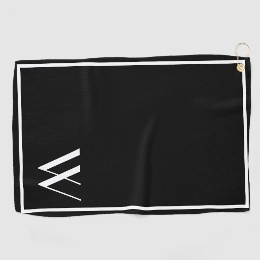 モノクロでモノグラムを作成(&H) ゴルフタオル (横)