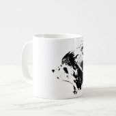 モノクロで夢見心地の一時停止 コーヒーマグカップ (正面左)