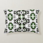 モノクロと緑、仮想回線の連携 アクセントクッション (正面)