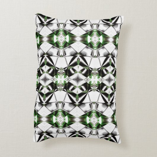 モノクロと緑、仮想回線の連携 アクセントクッション (裏面(縦))