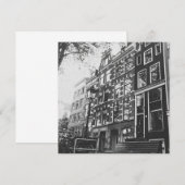 モノクロのアムステルダム 招待状 (正面/裏面)