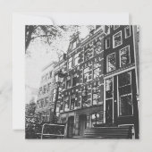 モノクロのアムステルダム 招待状 (正面)