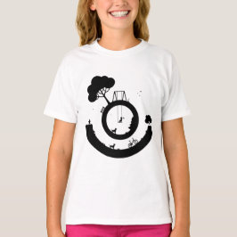モノクロのイラスト Tシャツ