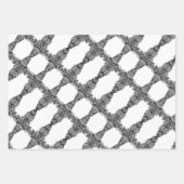 モノクロのインク画 ラッピングペーパーシート (正面2)