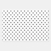 モノクロのウェディング/ブライズシャワー ラッピングペーパーシート (正面3)