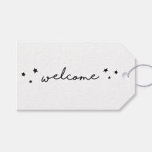 モノクロのウェルカムカリグラフィー。現代風シンプルデザイン
