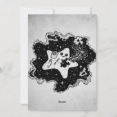 モノクロのウサギ | ウサギ好きな人へのプレゼント シーズンカード (裏面)