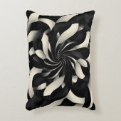 モノクロのエレガンスの渦 アクセントクッション (正面(垂直))