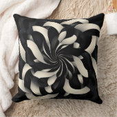 モノクロのエレガンスの渦 クッション (ブランケット)