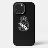 モノクロのエレガンス実在: Madrid B&W電話ケース iPhoneケース (裏面)