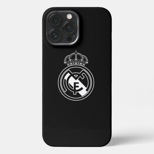 モノクロのエレガンス実在: Madrid B&W電話ケース iPhoneケース (裏面)