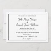 モノクロのエレガンス 招待状 (正面)