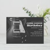 モノクロのエレクトリックギター 招待状 (スタンド正面)