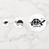 モノクロのカメのテーブルコンフェッティ コンフェッティ (正面)