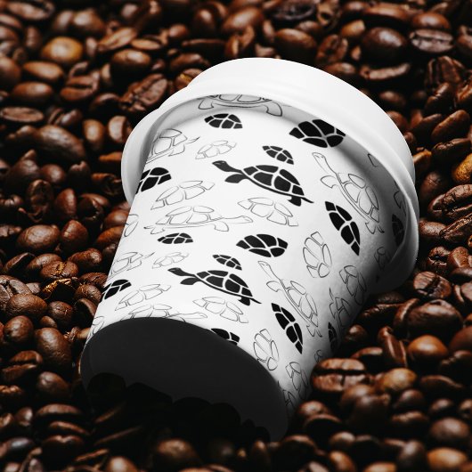 モノクロのカメ 紙コップ