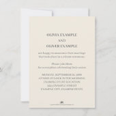 モノクロのキスする結婚カップル 招待状 (裏面)