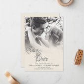 モノクロのキスをする新婚夫婦 ノートカード (正面/裏面インサイチュ)