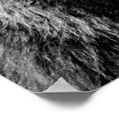 モノクロのクマの森の動物のピークボーの写真 ポスター (角)