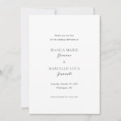 モノクロのクラシカルなタイミングな結婚式 セーブザデート (正面)