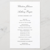 モノクロのクラシックな結婚式プログラム オールドマネースタイル (正面)
