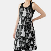 モノクロのクリスマス エプロン (インサイチュ)